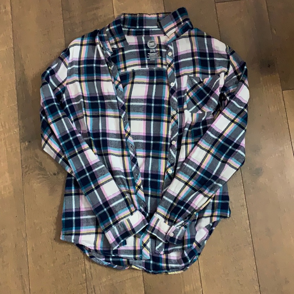 Multi-Color Flannel Shirt Juniors XL